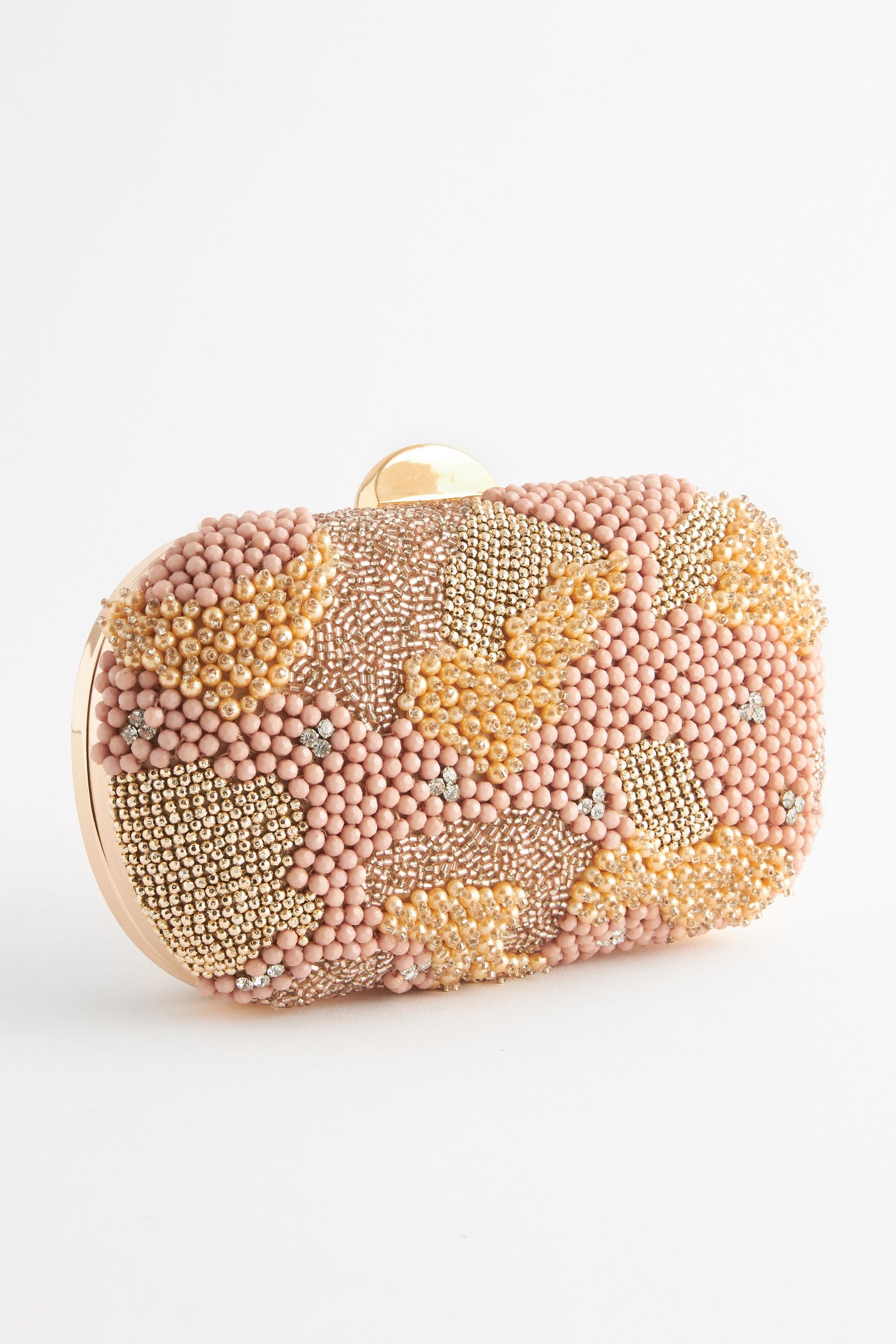 Buy Pink Beaded Boxy Clutch Bag from the Next UK online shop