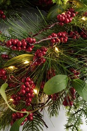 Red Lit Christmas Wreath - Image 2 of 2