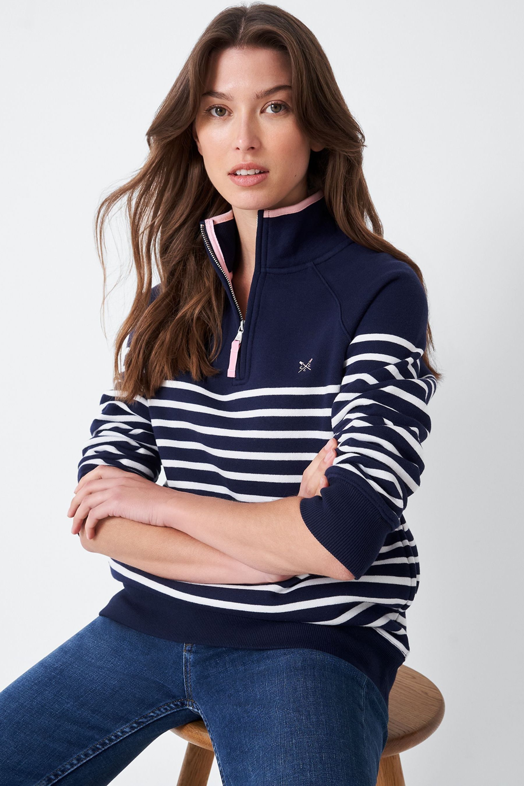 Buy Crew Clothing Half Zip Sweatshirt from Next Luxembourg