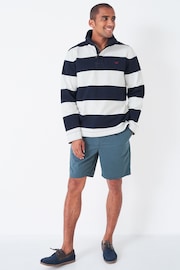 Crew Clothing Stripe Padstow Cotton Piqué Sweatshirt - Image 3 of 4
