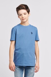 U.S. Polo Assn. Boys Blue Double Horsemen T-Shirt - Image 1 of 7