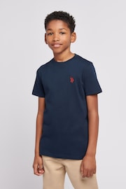 U.S. Polo Assn. Boys Blue Double Horsemen T-Shirt - Image 1 of 7