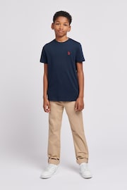 U.S. Polo Assn. Boys Blue Double Horsemen T-Shirt - Image 3 of 7