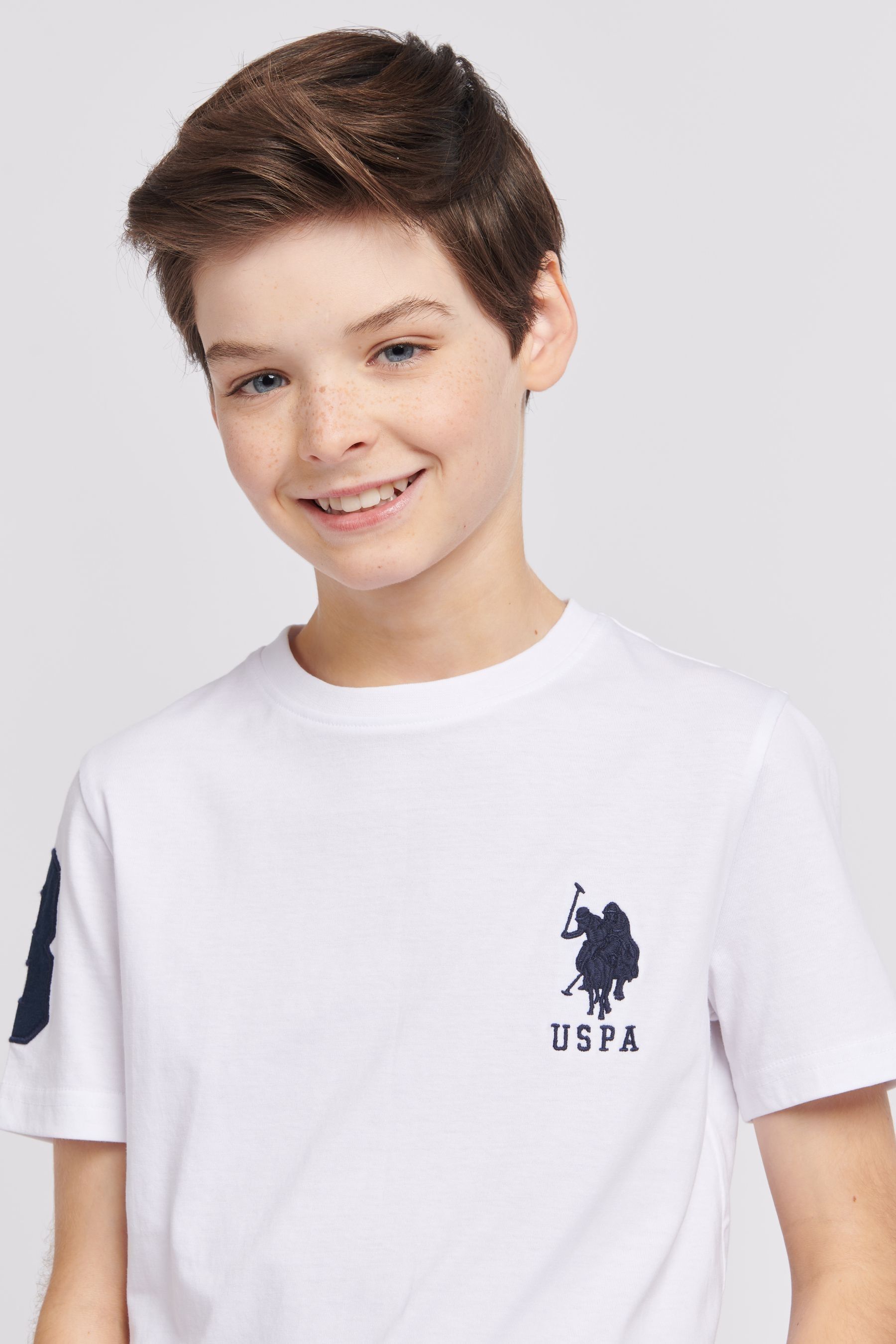 U s polo white t shirt on sale