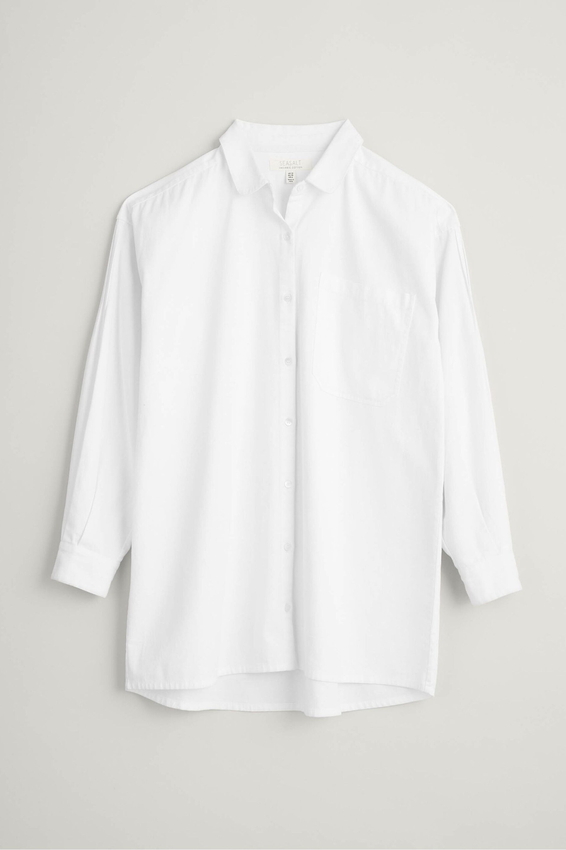 Seasalt Cornwall White Lavant Mor Cotton Shirt - Image 1 of 5