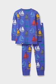 Crew Clothing Sailing Boat Print Cotton Pyjama Set - Image 2 of 2