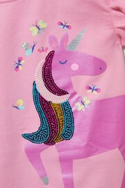 Crew Clothing Sequin Butterfly and Stripe Cotton Casual T-Shirt - Image 3 of 3