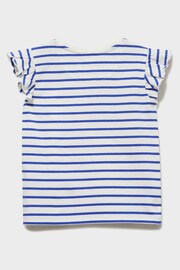 Crew Clothing Sequin Butterfly and Stripe Cotton Casual T-Shirt - Image 2 of 3