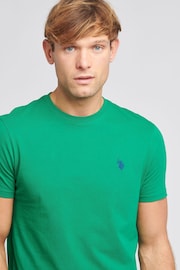 U.S. Polo Assn. Dark Green Mens Regular Fit Double Horsemen T-Shirt - Image 4 of 7