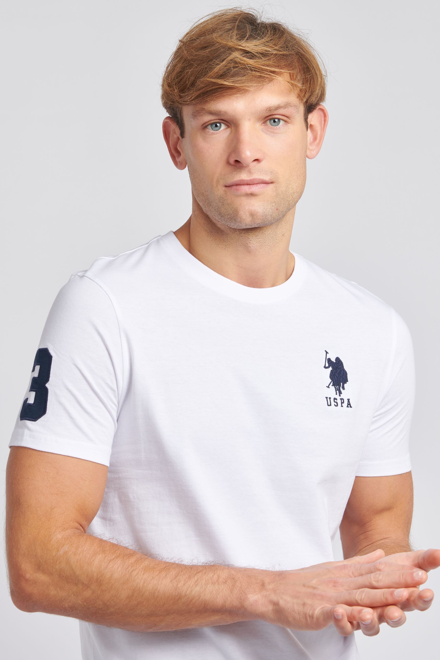 Buy U.S. Polo Assn. White Regular Fit Mens 100 Cotton Player 3 T Shirt from the Next UK online shop