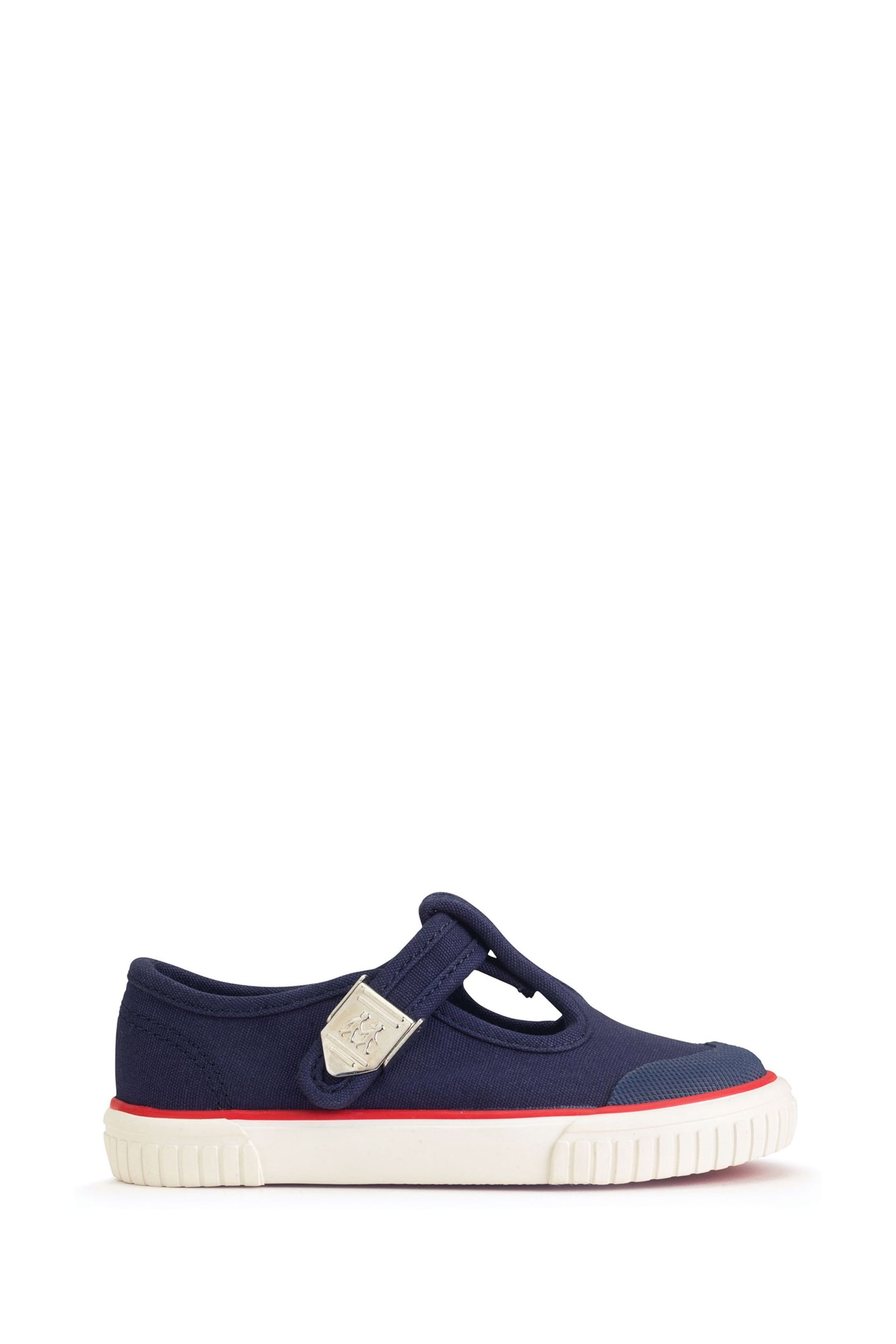 Start Rite Blue Anchor Washable Canvas T-Bar Summer Shoes - Image 1 of 6