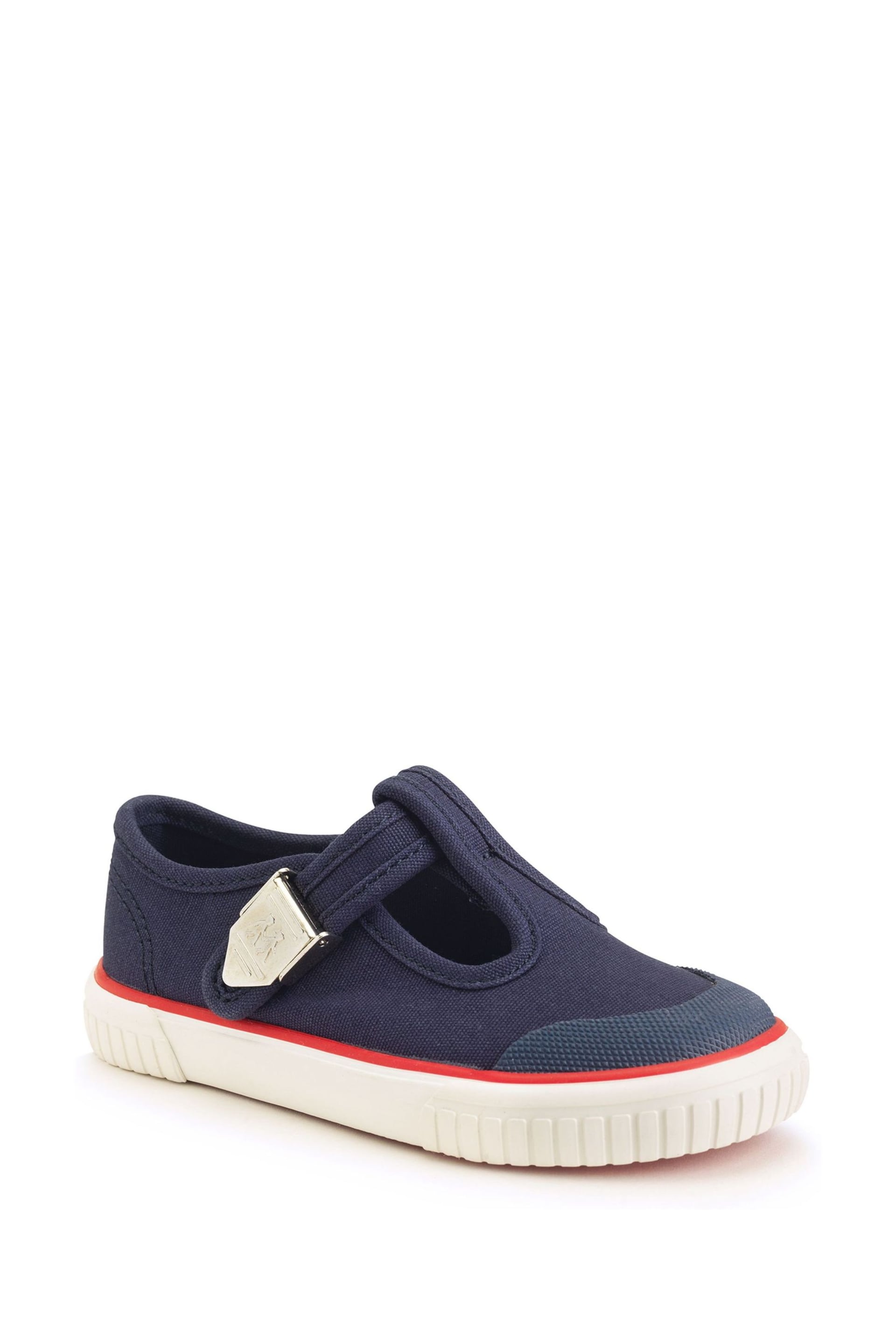 Start Rite Blue Anchor Washable Canvas T-Bar Summer Shoes - Image 2 of 6