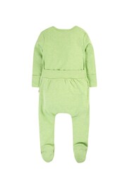 Frugi Green Marl Easy Dressing Babygrow - Image 2 of 2