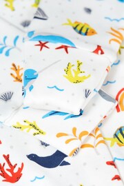 Frugi White Rainbow Sea Footed Sleepsuit - Image 4 of 5