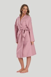 Loungeable Pink Cotton Waffle Robe - Image 2 of 4