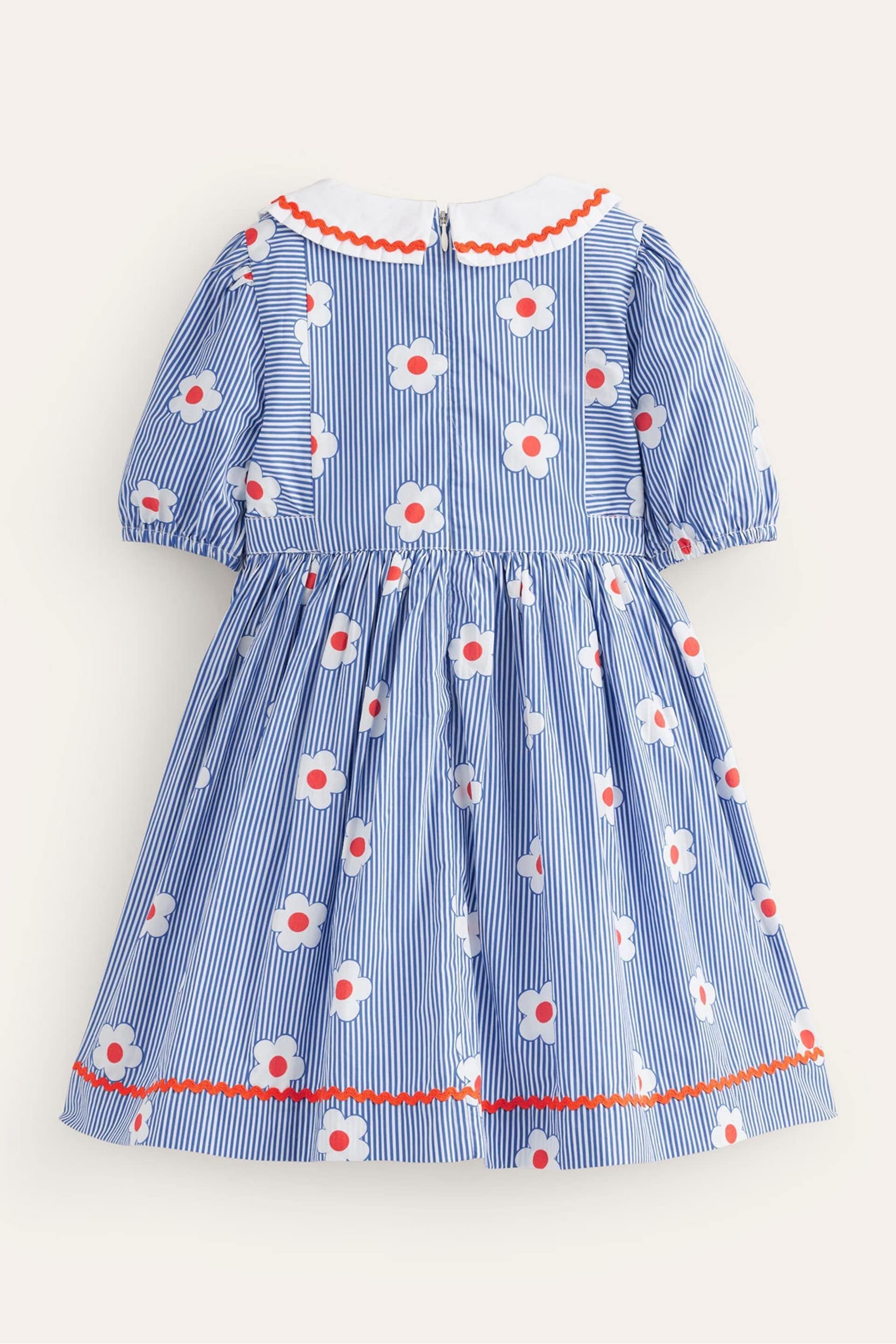 Boden Blue Collared Sailor Dress - Image 3 of 4