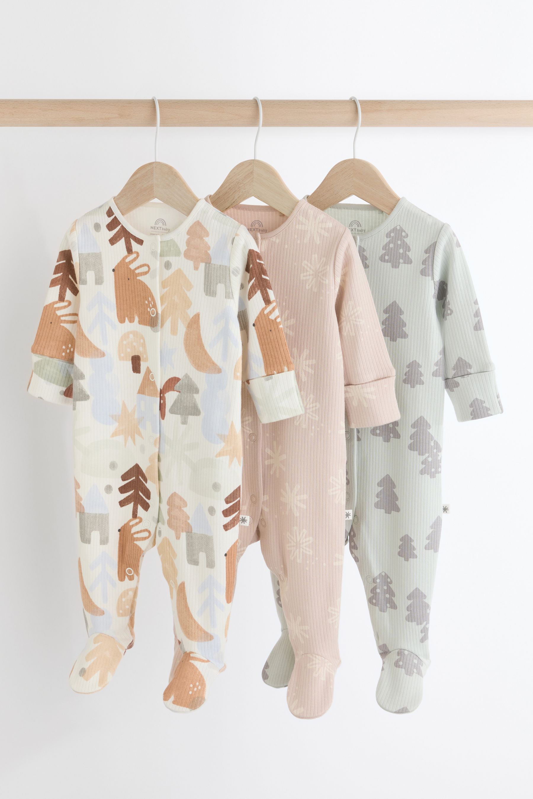 Buy Multi Christmas Character Baby Sleepsuit 0mths 2yrs from Next Luxembourg