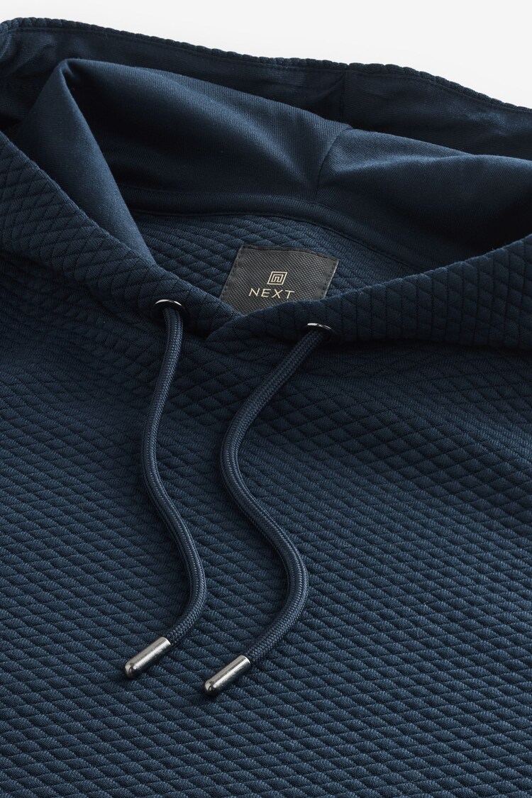 Buy Navy Hooded Textured Overhead Hoodie from the Next UK online shop