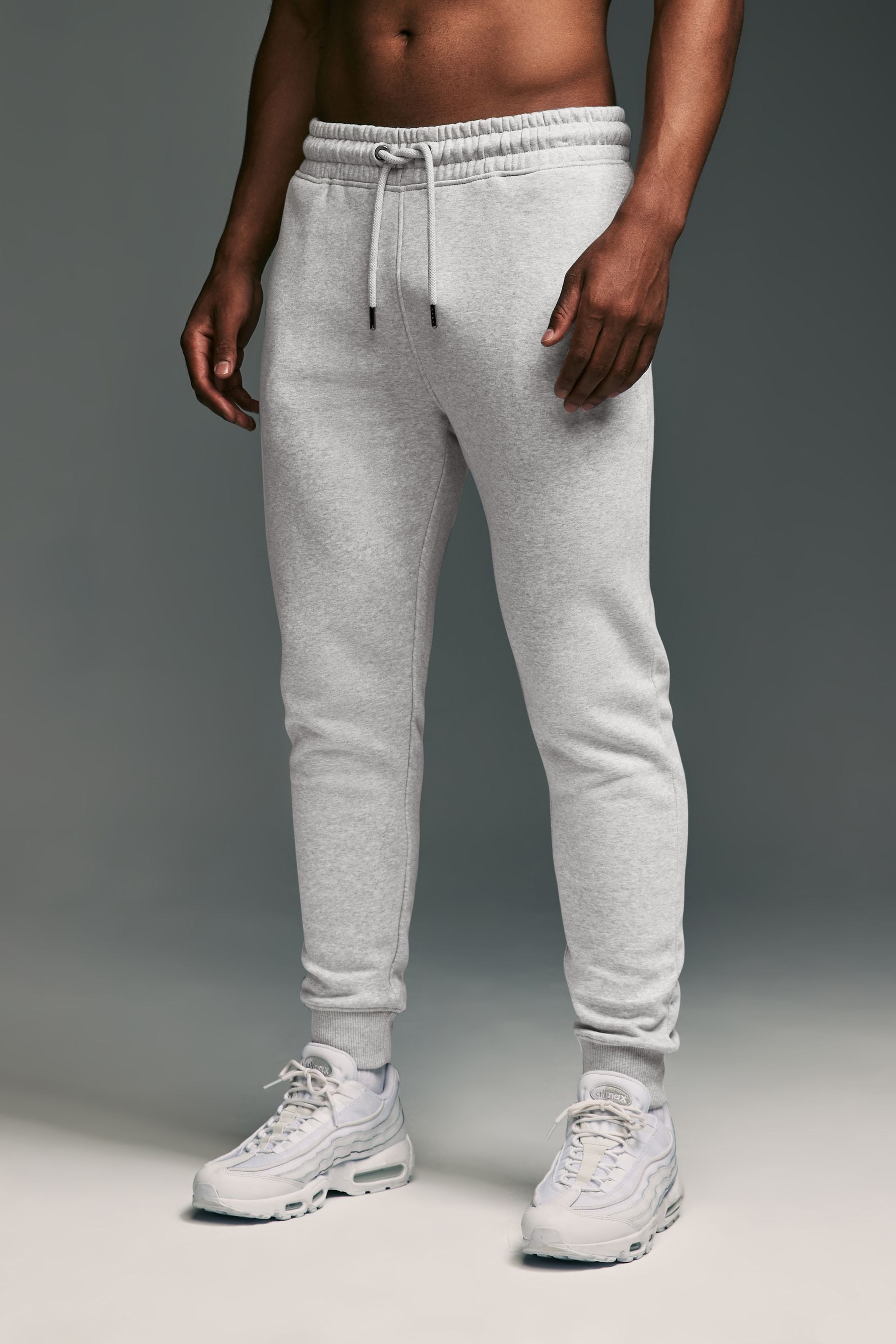 Grey Skinny Fit Cotton Rich Jersey Joggers