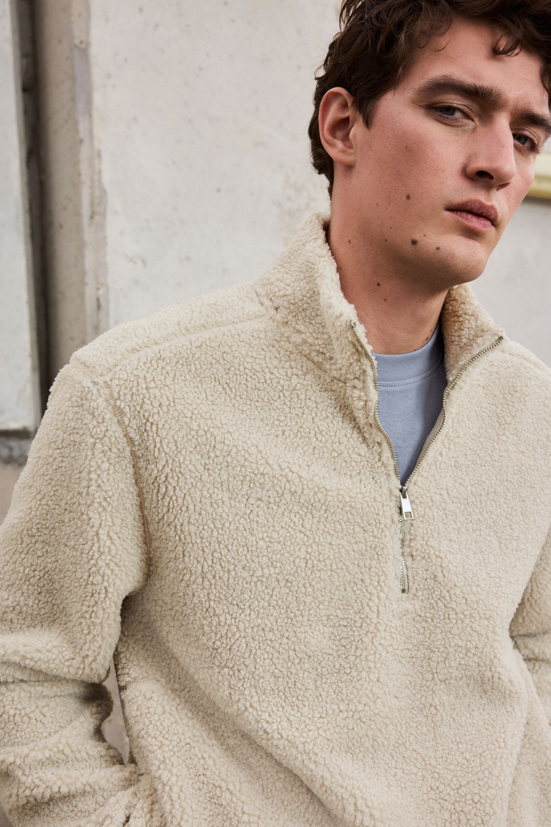 Fleece lined quarter zip shop