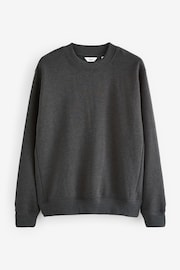 Charcoal Grey Crew Sweatshirt Cotton Rich Jersey Crew Sweatshirt - Image 6 of 8