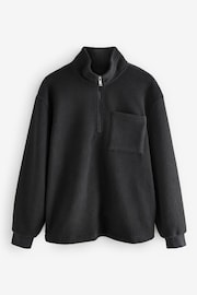 Black Zip Neck Zip Neck Fleece - Image 1 of 7