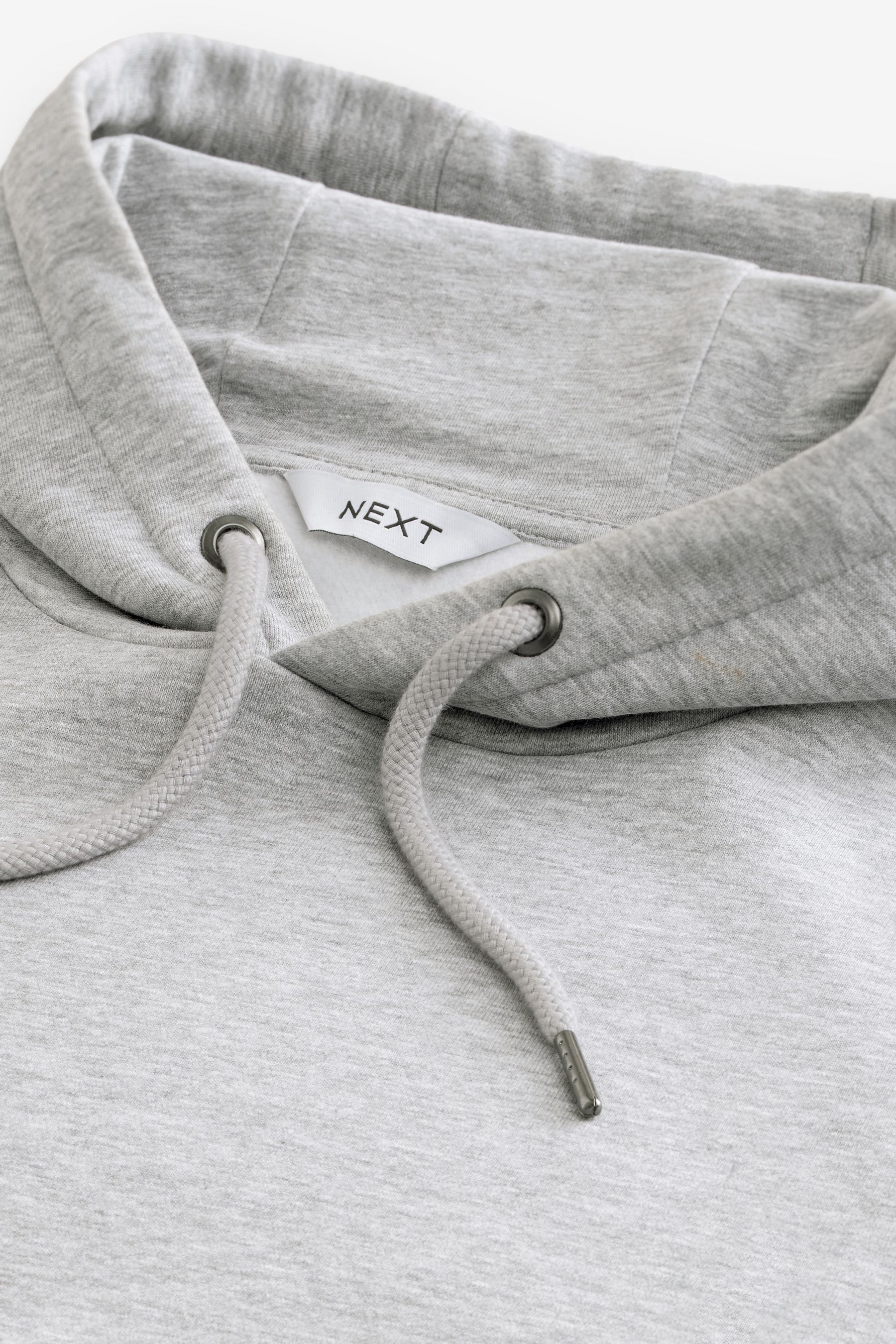 Buy Grey Regular Fit Cotton Rich Jersey Fabric Hoodie from the Next UK online shop