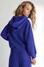 Cobalt Blue Compact Cosy Track Zip Through Sweat Jacket - Image 5 of 8