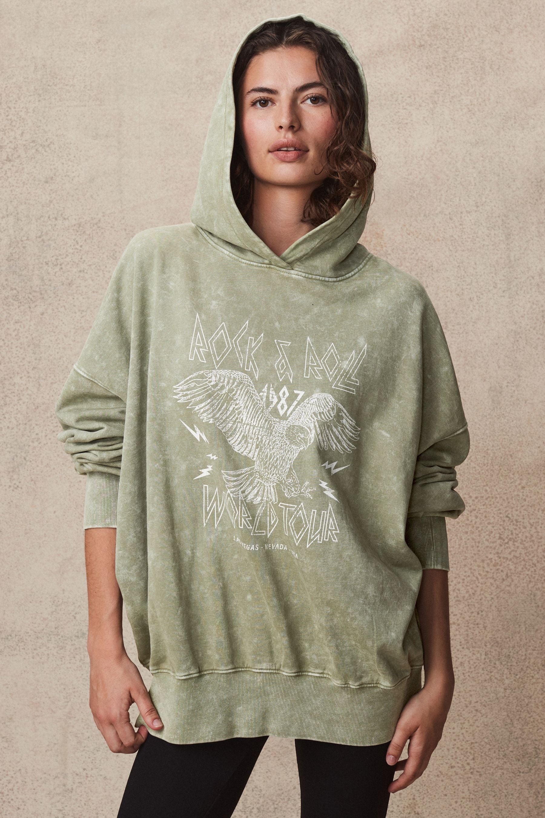 Graphic band sweatshirt top