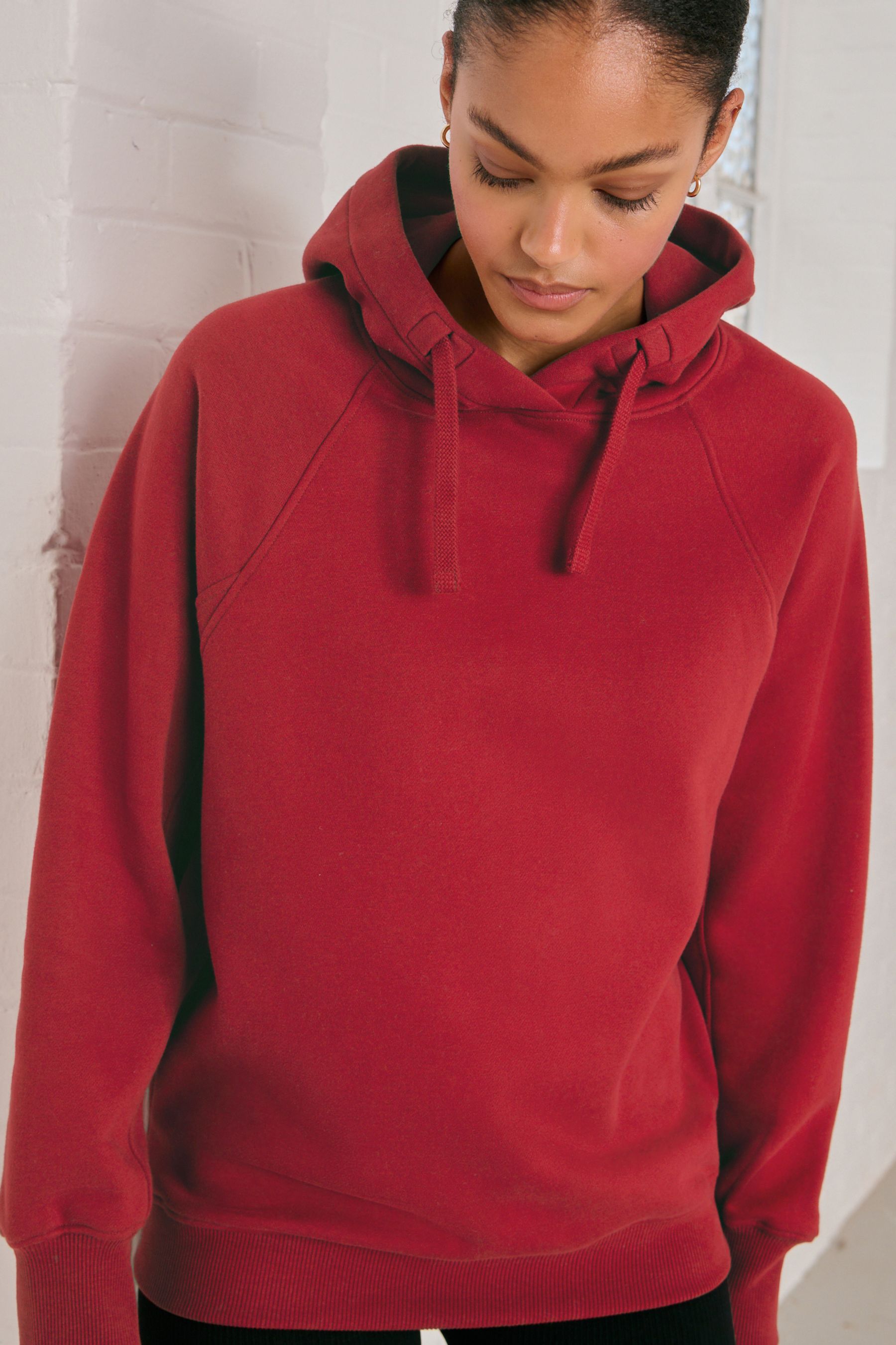 Buy Graphic Berry Red Active Longline Overhead Hoodie from the Next UK online shop