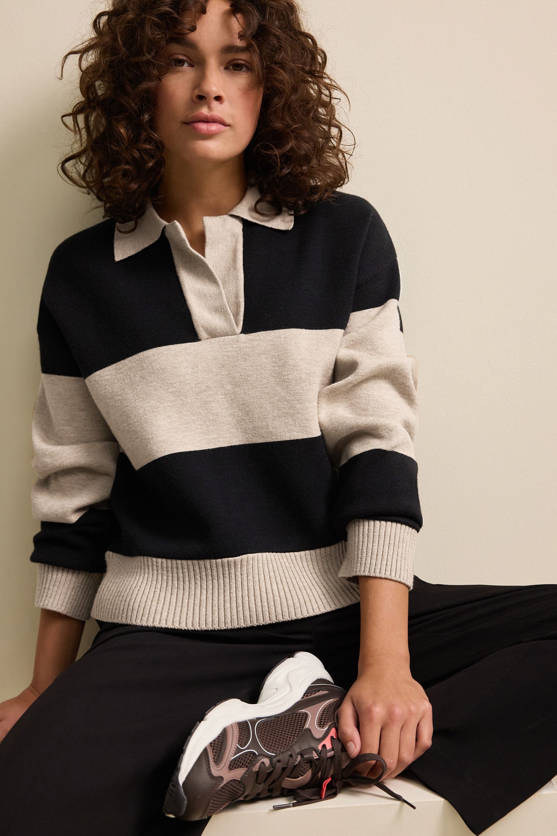 Polo sweatshirt black online