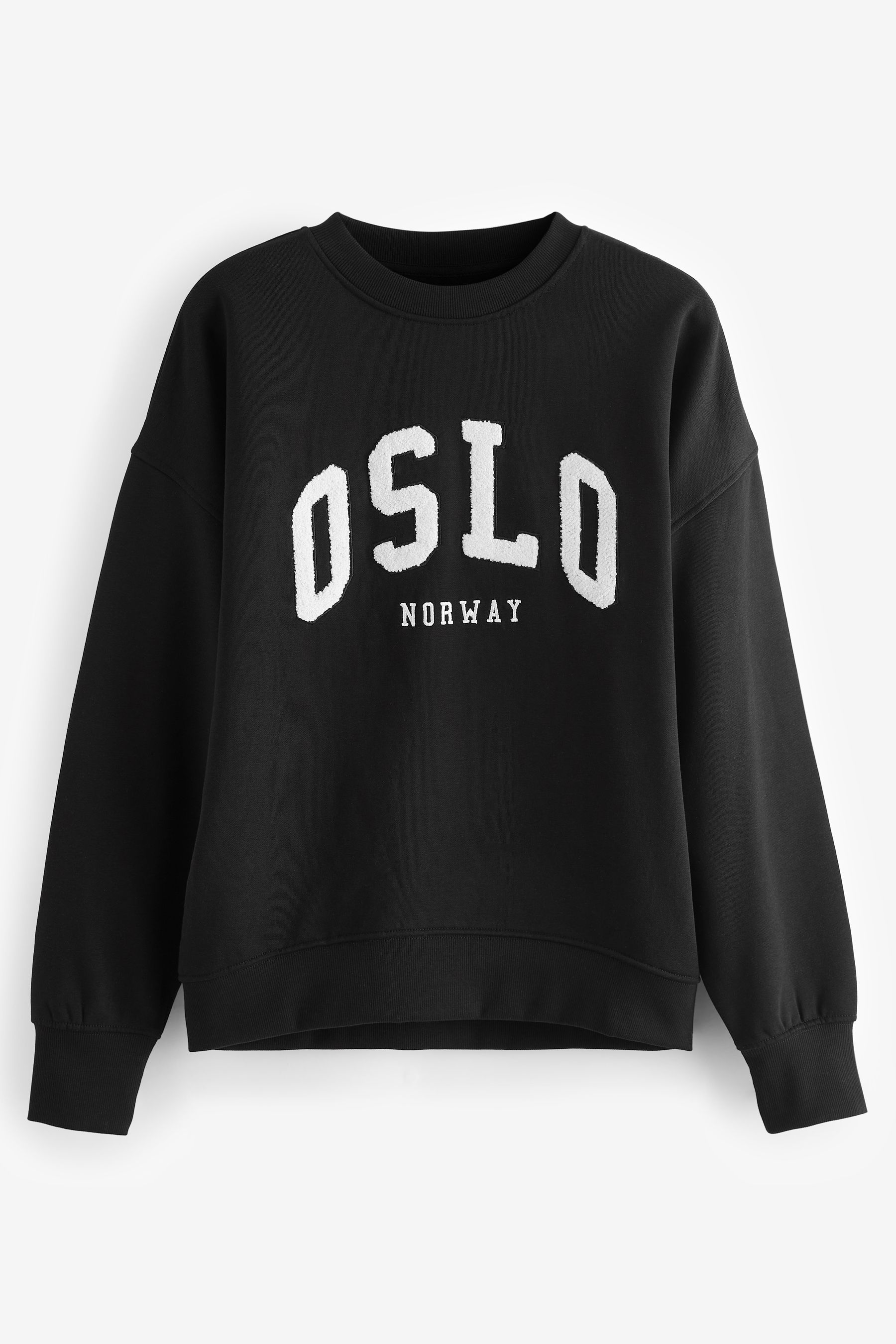 Black slogan sweatshirt online