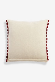 Red Joy Bobble Christmas Cushion - Image 5 of 6