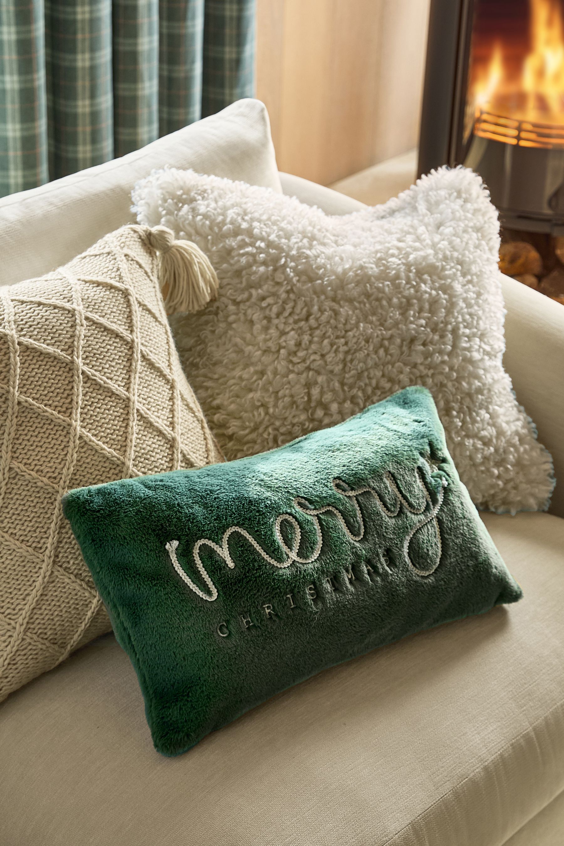 Next fur cushions outlet