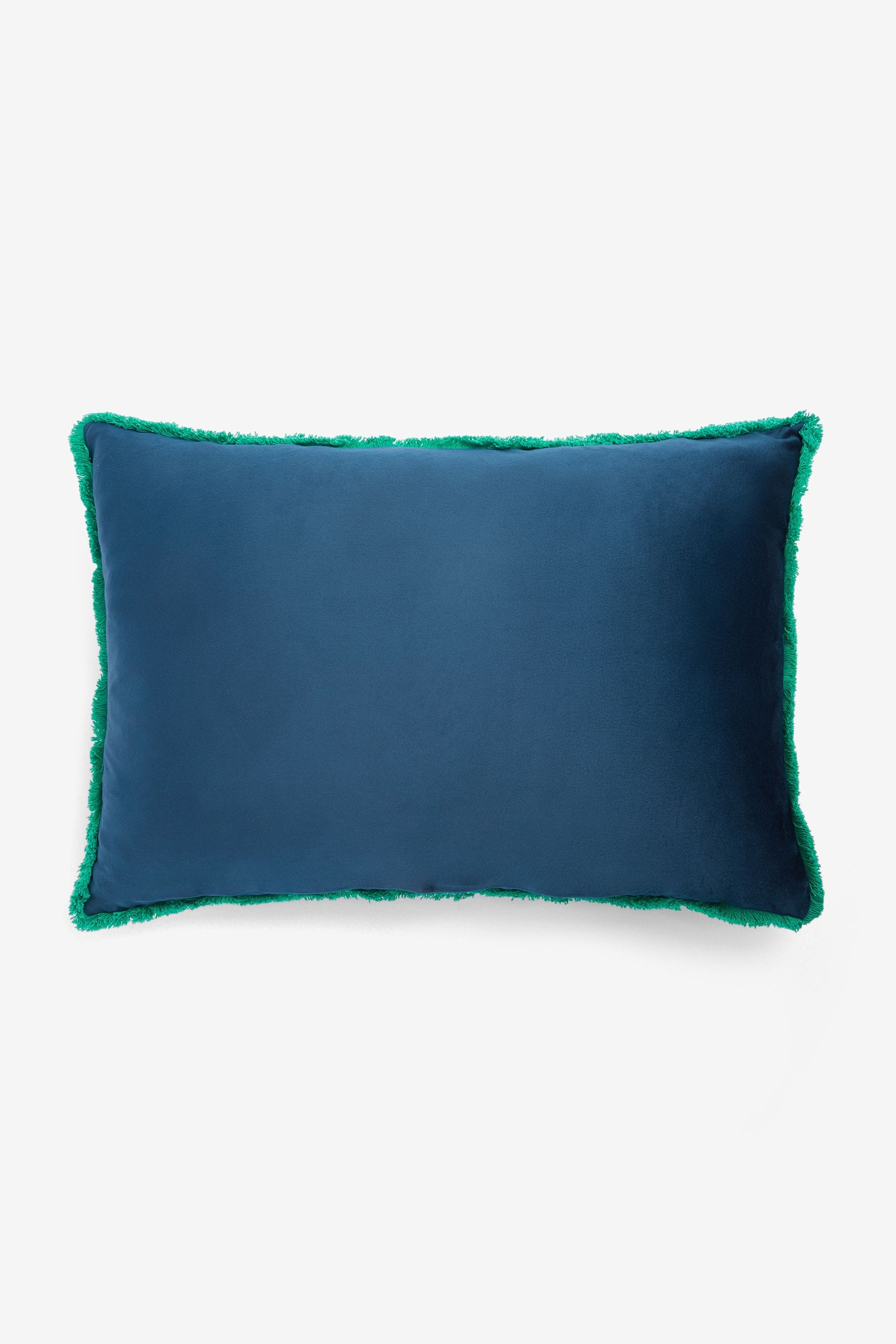 Buy Navy Sleigh Christmas Sequin Velvet Cushion from Next Luxembourg