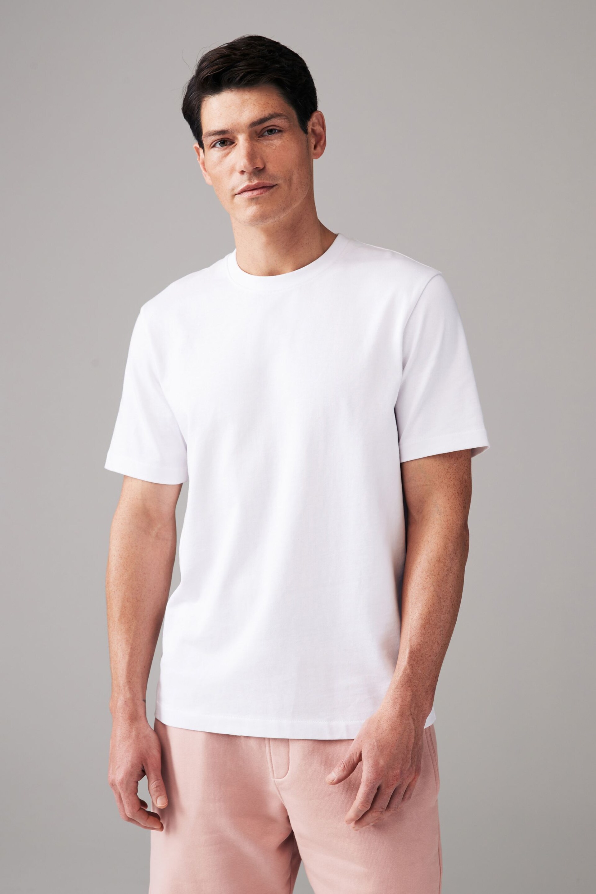 White Regular Fit Heavyweight T-Shirt - Image 3 of 5