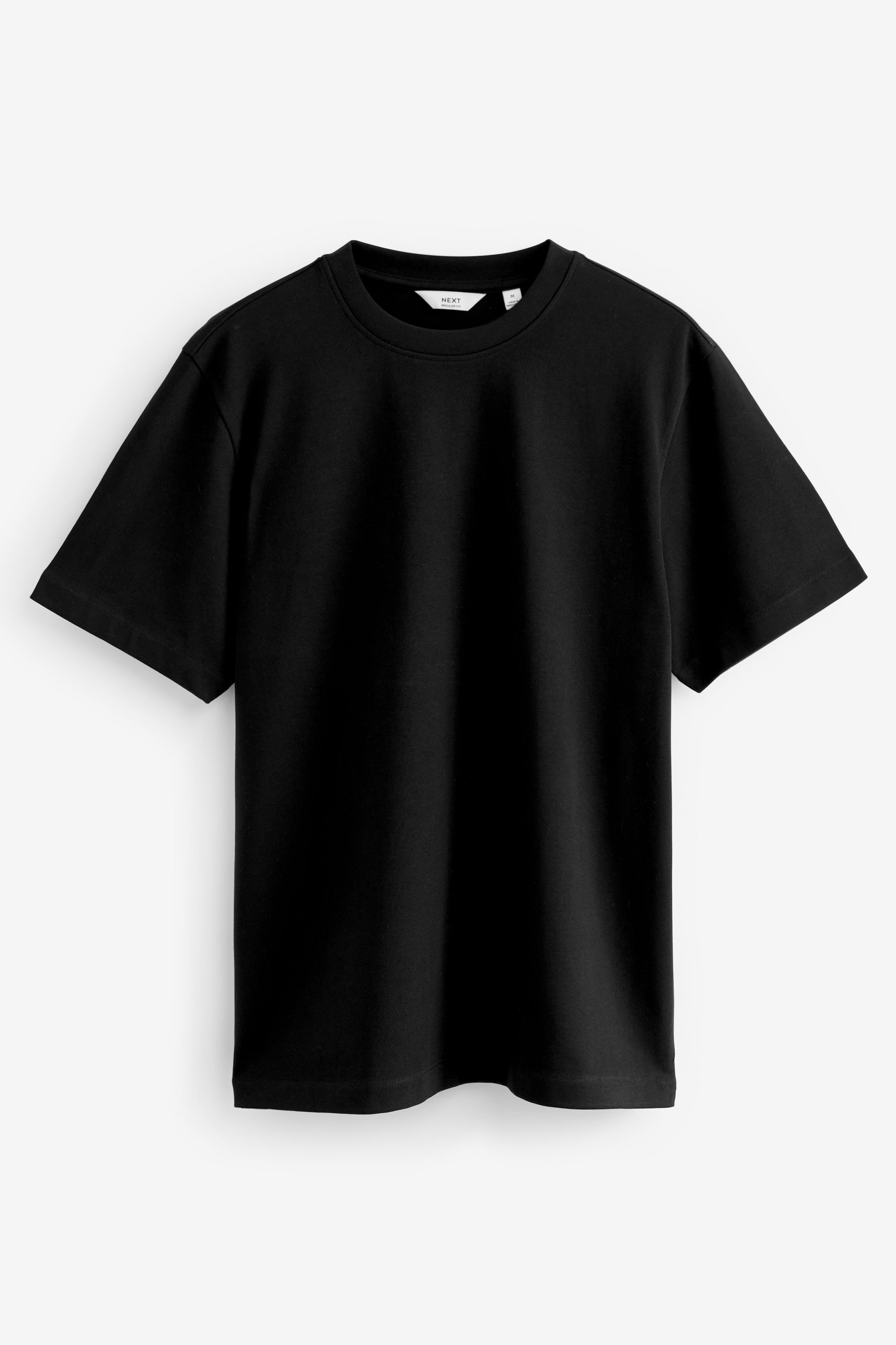 Buy Black Regular Fit 100 Cotton Heavyweight T Shirt from the Next UK online shop