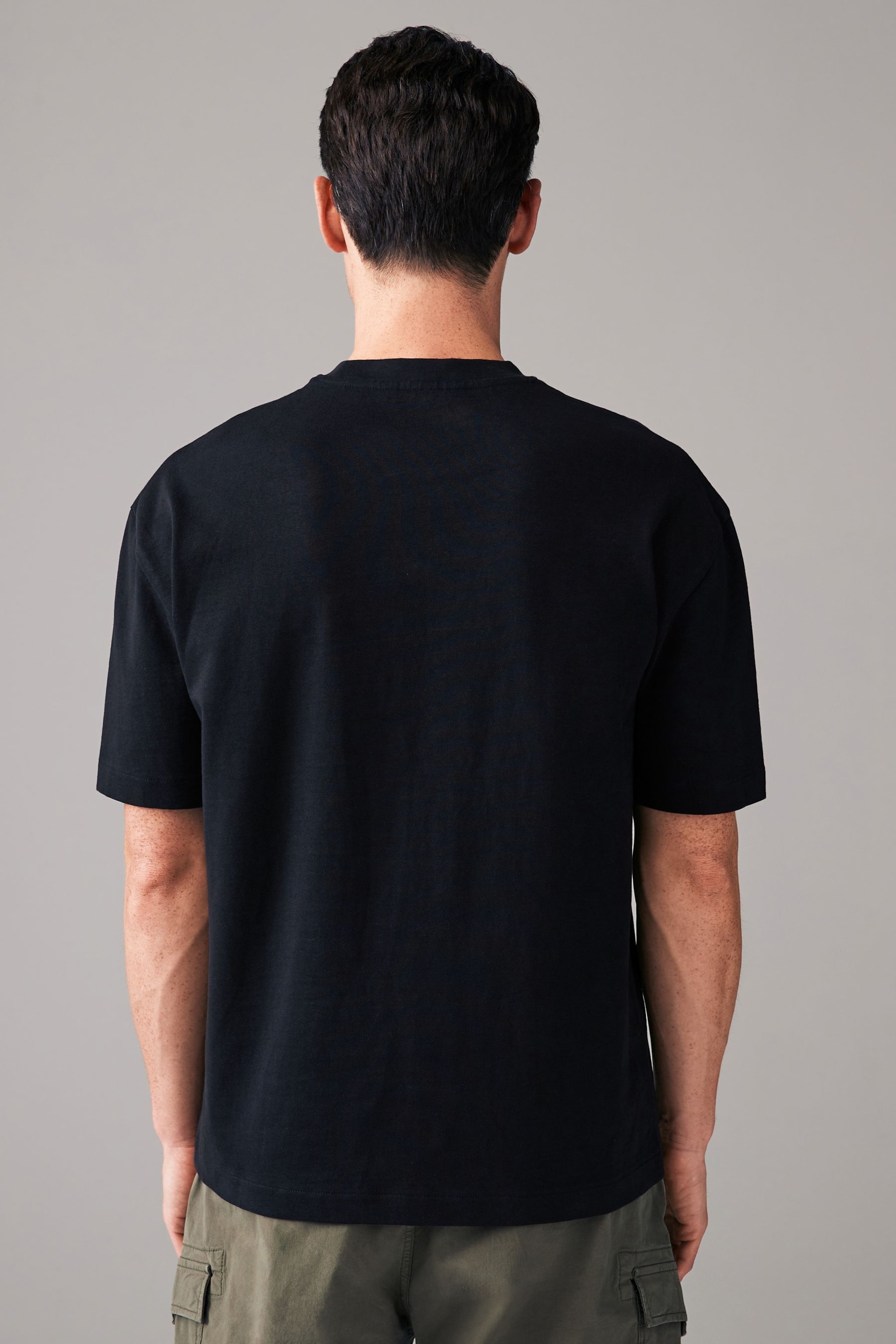 Black Oversized Heavyweight T-Shirt - Image 3 of 4