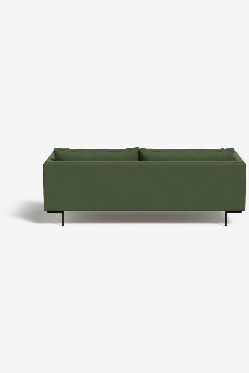 MADE.COM Matt Velvet Grass Green Harlow 3 Seater Sofa - Image 2 of 4