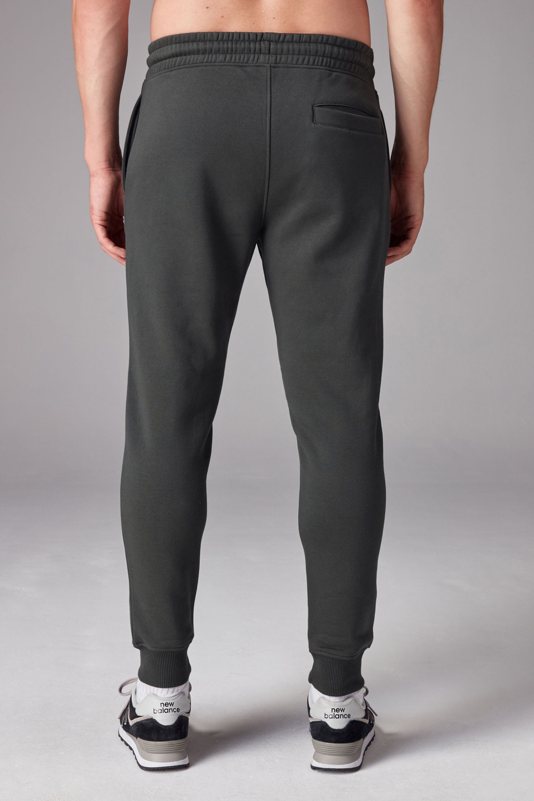 Slate Grey Slim Fit Cotton Rich Jersey Joggers