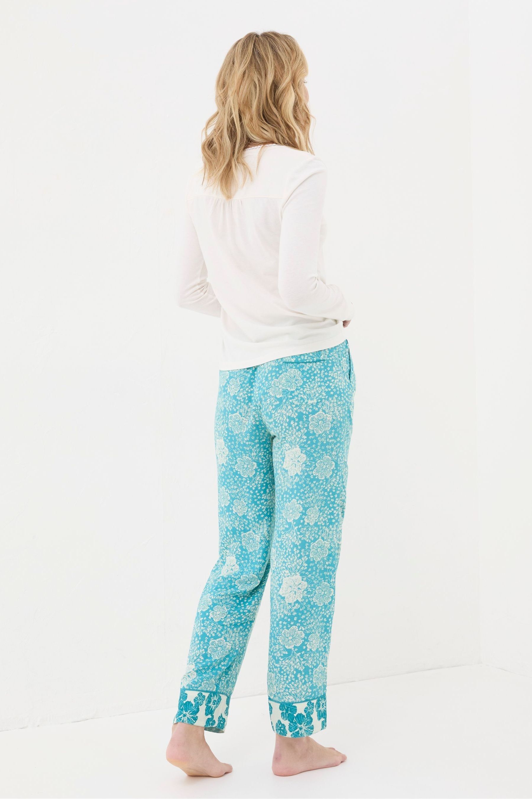 Buy FatFace Eva Blue Spaced Floral Trousers from Next Luxembourg