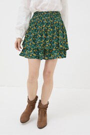 FatFace Green Spring Floral Skirt - Image 1 of 5