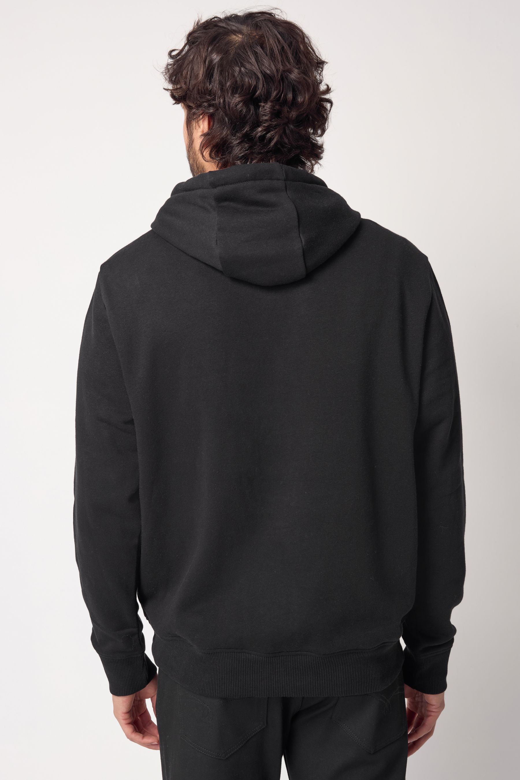 Dark Black Overhead Hoodie Crew Christmas Sweatshirt