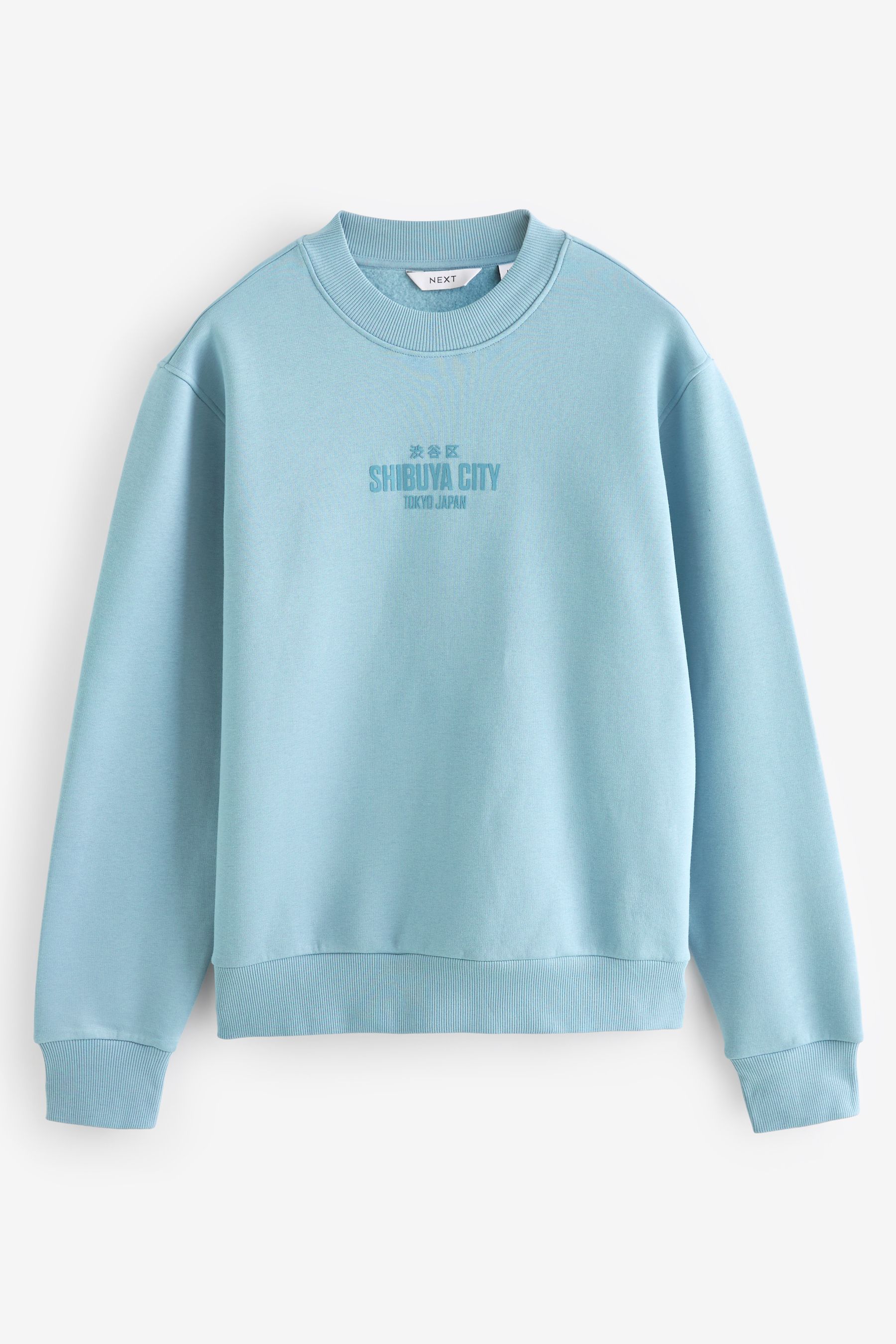 Blue Crew Sweatshirt Graphic Sweatshirt