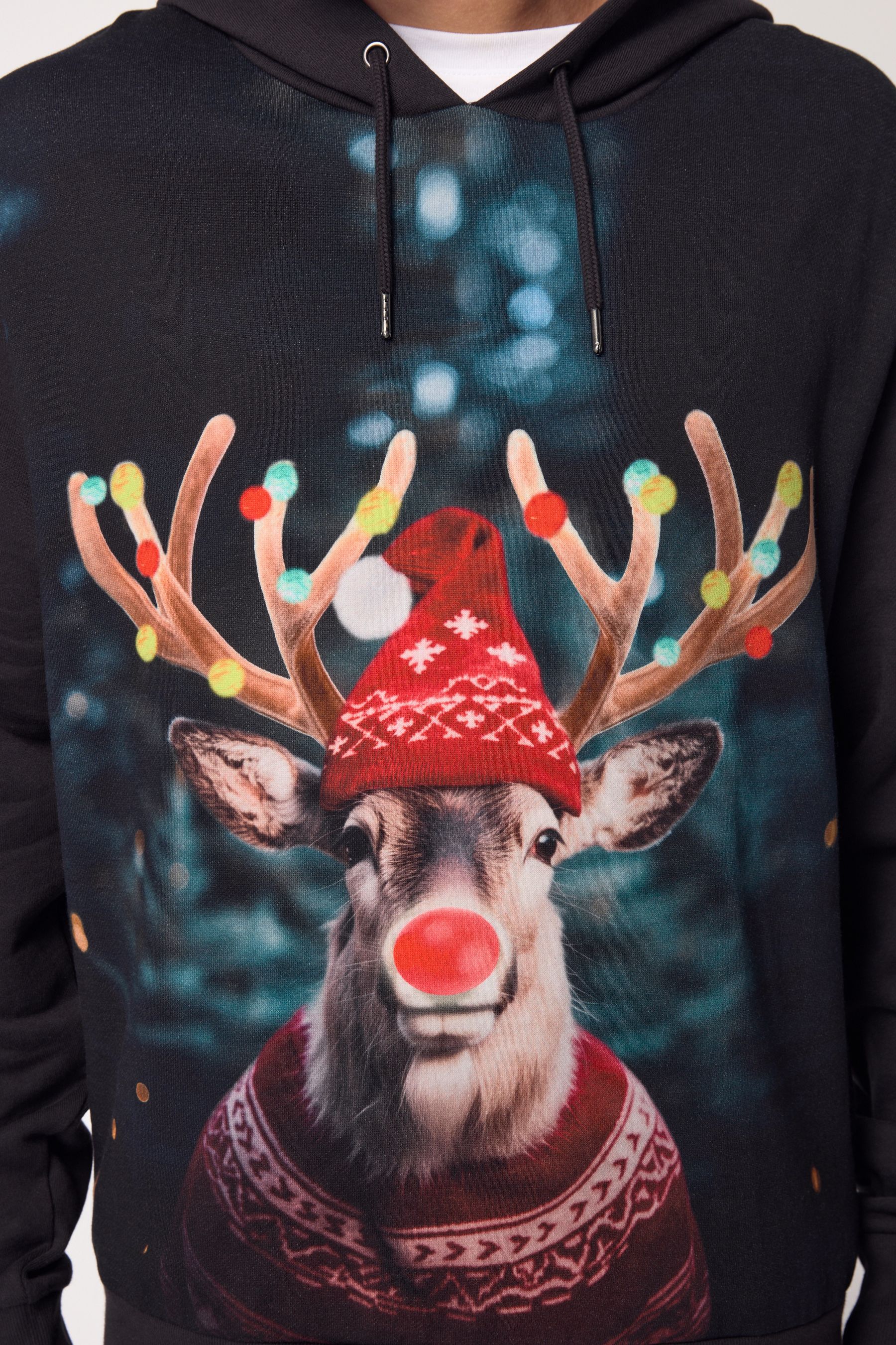 Buy Black Reindeer Christmas Crew Sweatshirt from the Next UK online shop