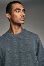 Grey Crew Sweatshirt Christmas Quilted Sweatshirt - Image 1 of 1