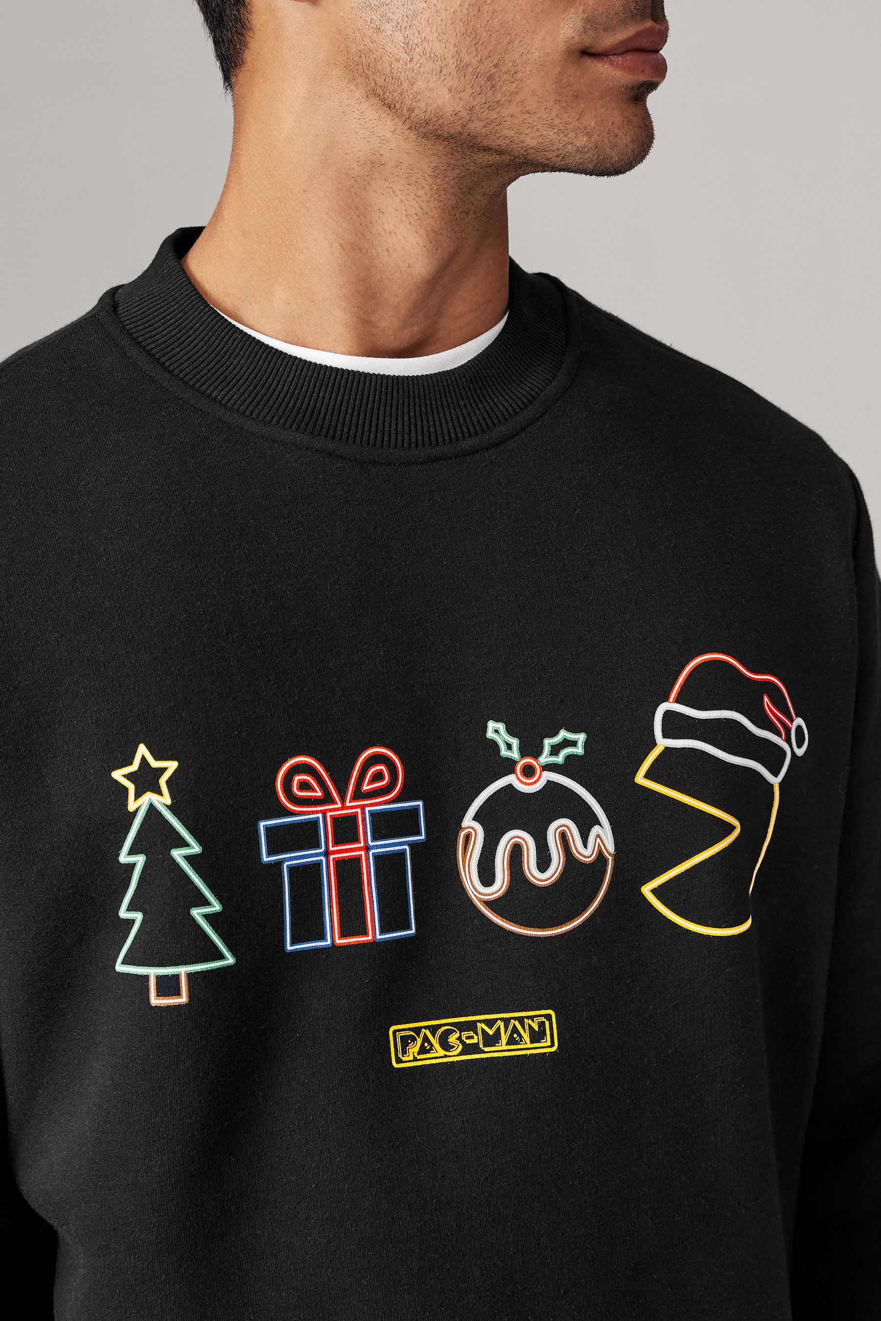 Pac man xmas jumper shop