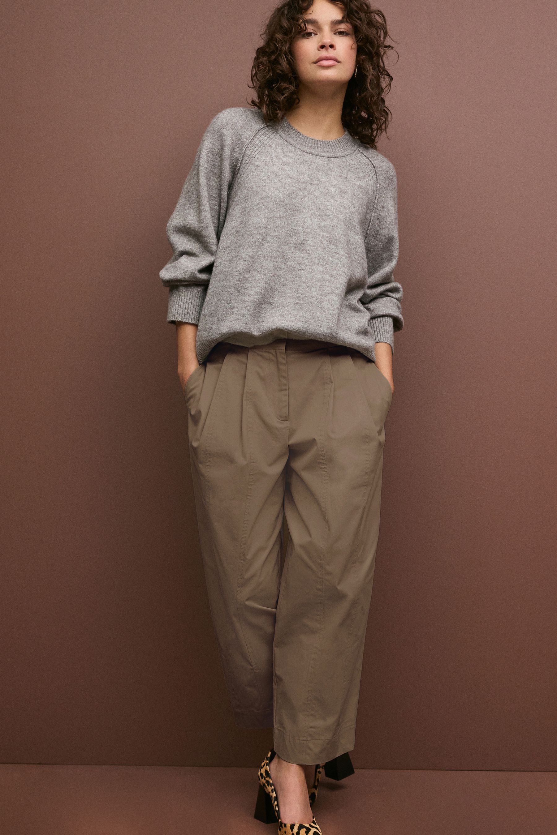 Buy Green Barrell Leg 100 Cotton Trousers from the Next UK online shop
