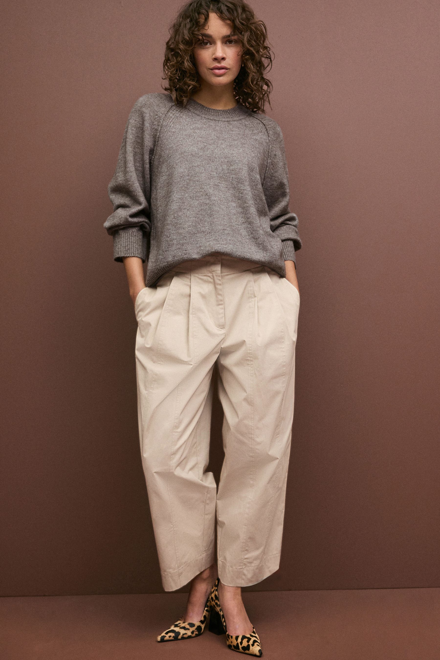 Stone Barrell Leg 100 Cotton Trousers