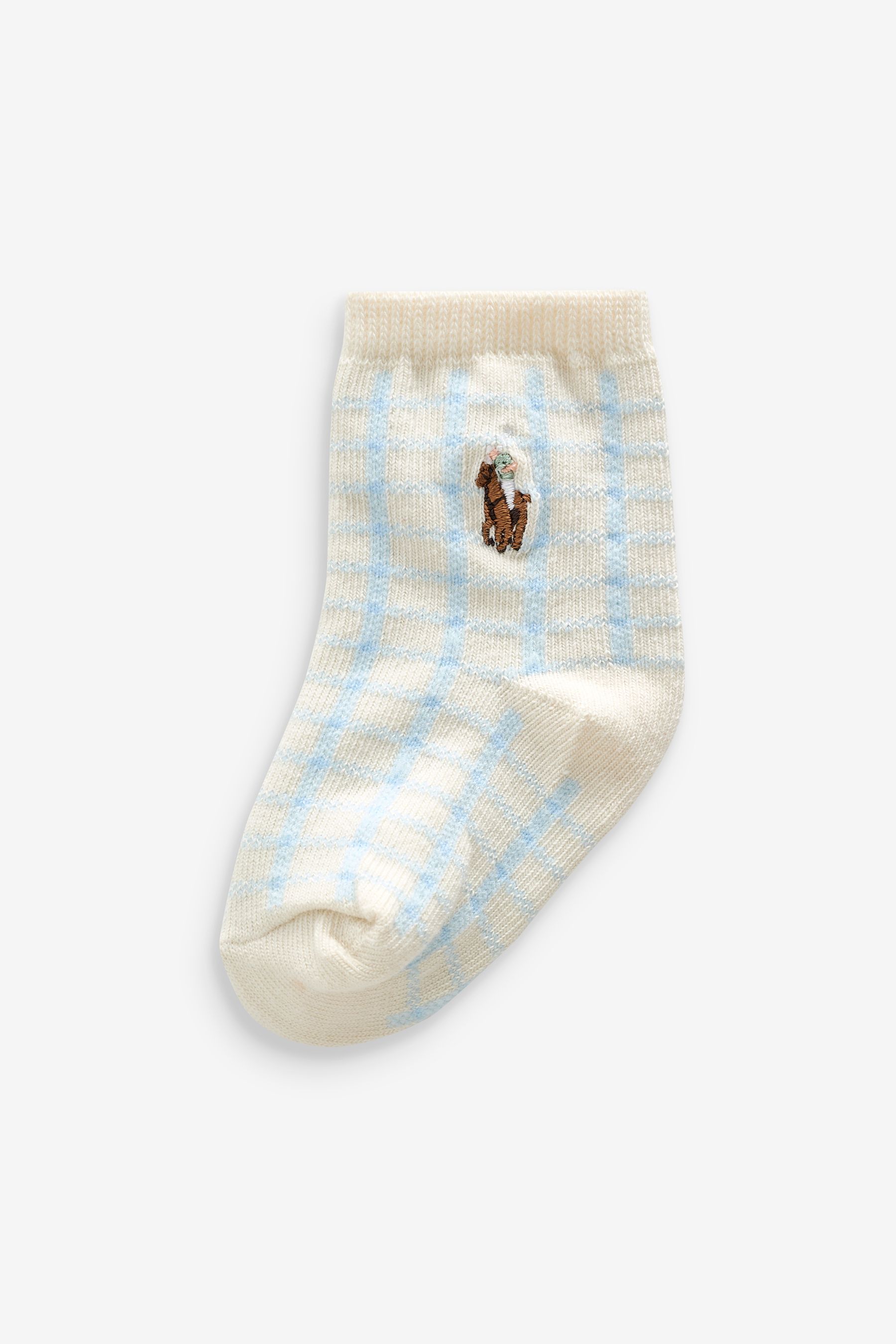 Buy Polo Ralph Lauren Baby Blue Bear 100 Cotton Socks 3 Pack from the Next UK online shop